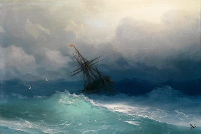 Image result for A Ship in a Stormy Sea