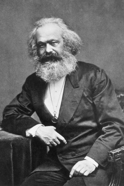 Karl Marx Portrait Canvas Artwork by Unknown Artist | iCanvas