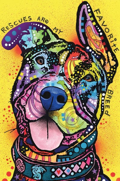 Rescues Are My Favorite Breed Canvas Artwork by Dean Russo 