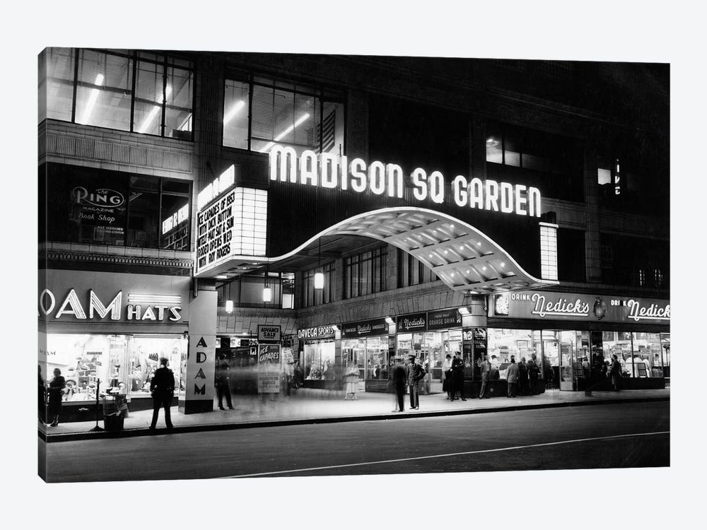 1950s Madison Square Garden Marquee Night Wes Vintage Images