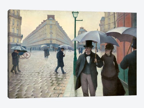 Gustave Caillebotte Paris Street Rainy Day Giclee Canvas Print Poster LARGE SIZE
