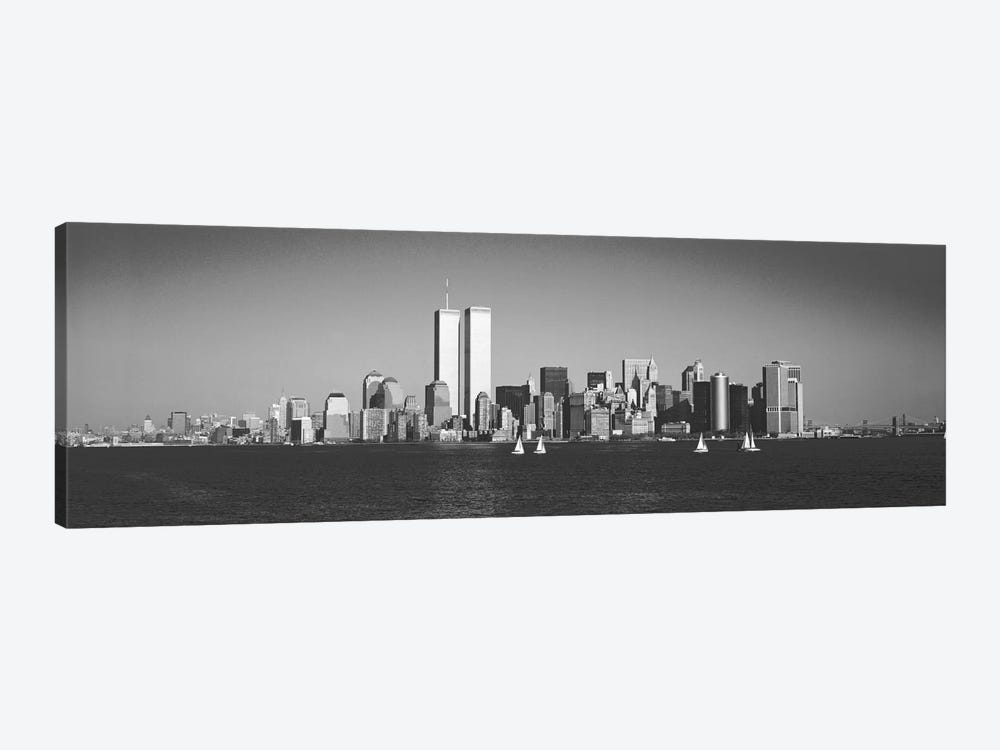 New York Panoramic Skyline Cityscape Black Unknown Artist