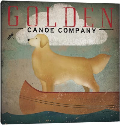 Black Dog Canoe Ryan Fowler Boats Sign Dog Lab Animals Large Print Poster