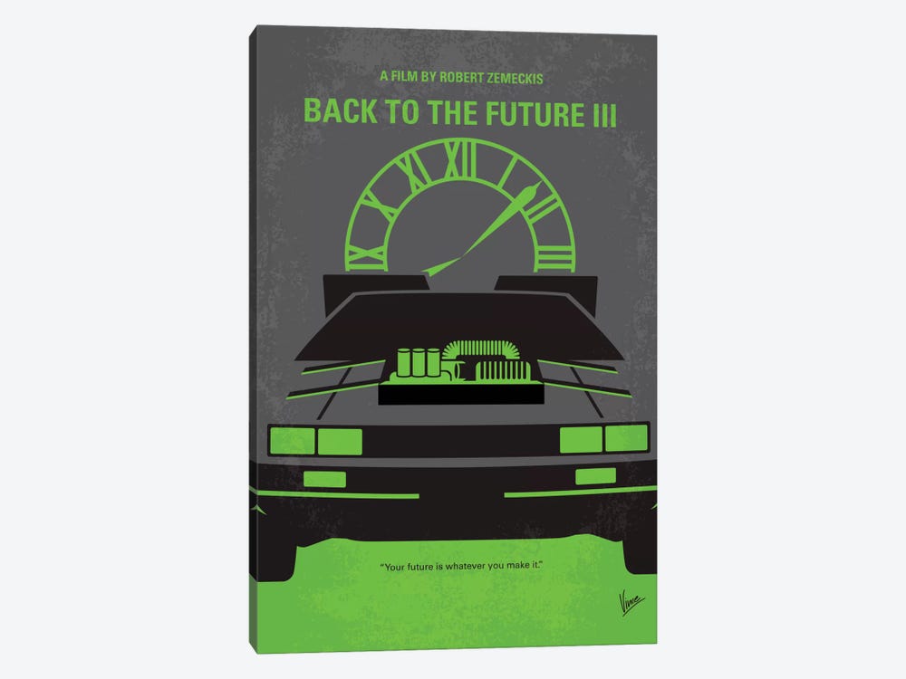 iCanvasART Back to The Future Minimal Movie Poster Canvas Print 26 x 18