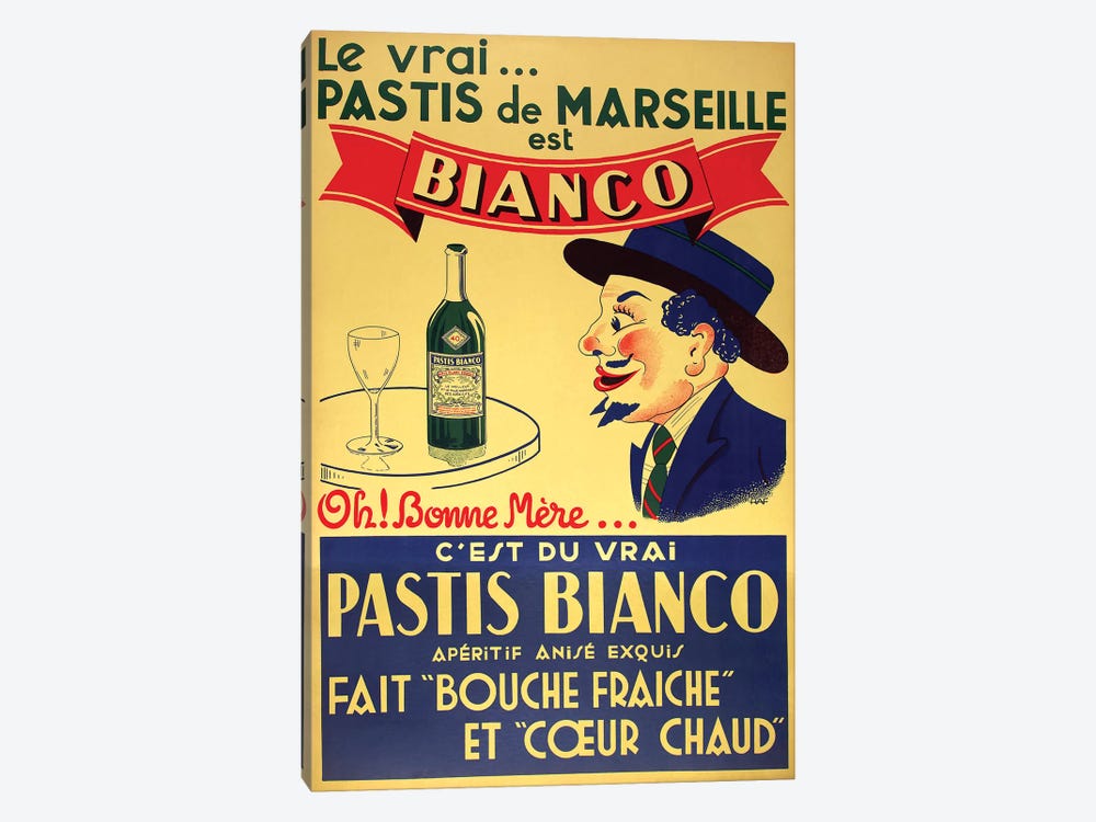 poster Pastis Bianco : Vintage Drink advert Wall art reproduction. poster